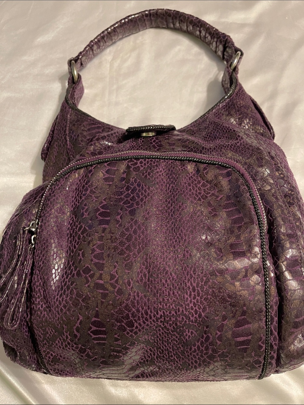 mark. Purple Textured Hobo Shoulder Bag